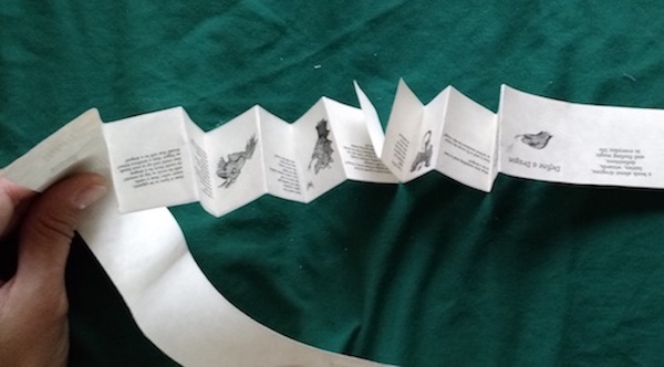 image of folded paper book