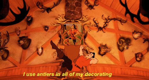 Gaston's Trophy Room Scene