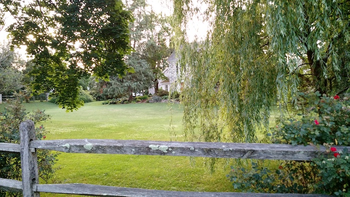 Not our home, but a ridiculously picturesque building and garden near where we live. 